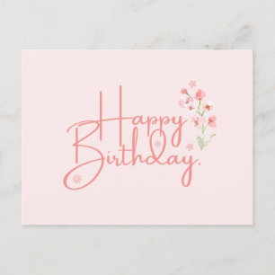 Carte postale Fleur Rose Anniversaire