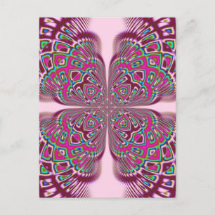 Carte Postale Fleur rose fusha