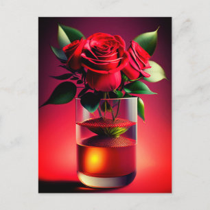 Carte Postale Fleur rouge