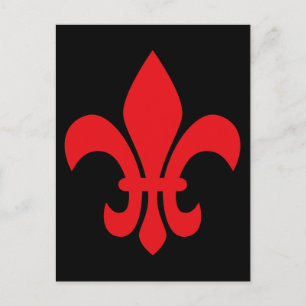 Carte Postale Fleur rouge de Lys