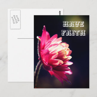 Carte Postale Fleur rouge ont foi Inspiration