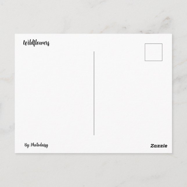 Carte postale fleur sauvage (Dos)