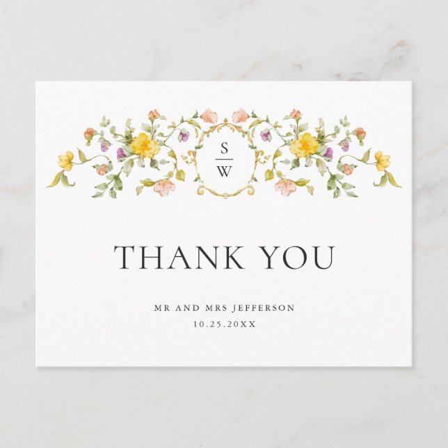 Carte Postale Fleur sauvage Boho de Meadow (Devant)