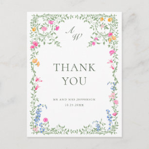 Carte Postale Fleur sauvage Boho de Meadow