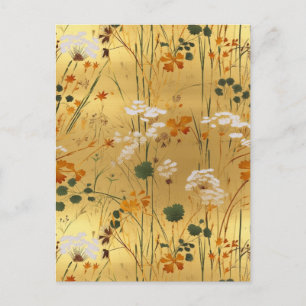 Carte Postale Fleur sauvage Chiyogami