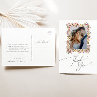 Fleur sauvage coloré Meadow Photo Mariage Merci