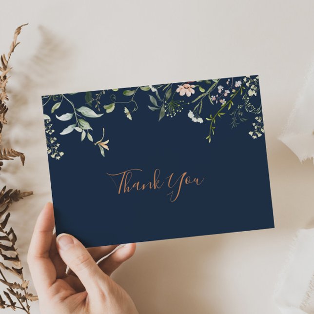 Carte Postale Fleur sauvage de jardin d'automne Merci (Créateur téléchargé)