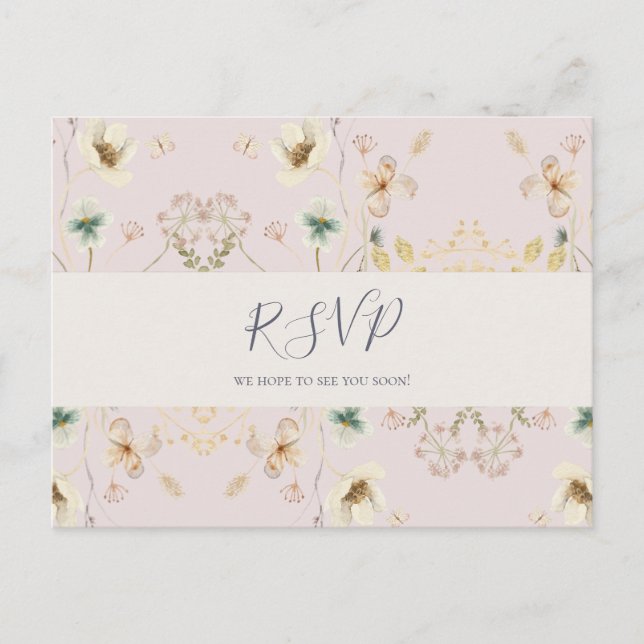 Carte Postale Fleur sauvage de printemps | Blush Song Request RS (Devant)