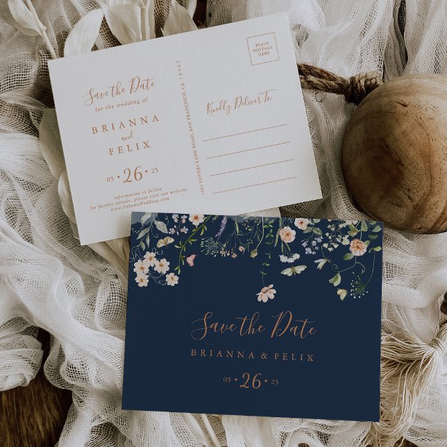 Carte Postale Fleur sauvage du jardin d'automne horizontal Enreg (Créateur téléchargé)