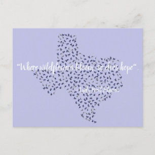 Carte postale Fleur sauvage du Texas Bluebonnet