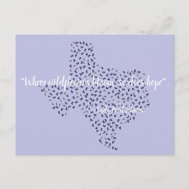 Carte postale Fleur sauvage du Texas Bluebonnet (Devant)