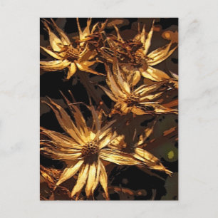 Carte Postale Fleur sèche Abstraite