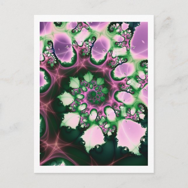 Carte Postale Fleur spirale (Devant)