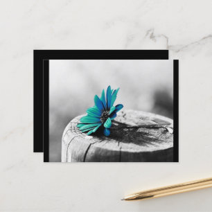 Carte Postale Fleur turquoise