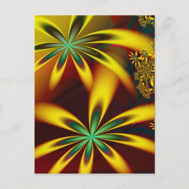Carte Postale Fleur Universal Fine Fractal Art (Devant)