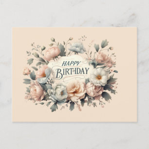 Carte postale Fleur Vibrant Anniversaire