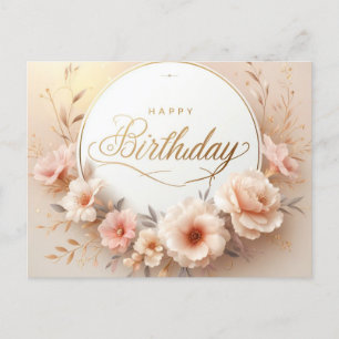 Carte postale Fleur Vibrant Anniversaire