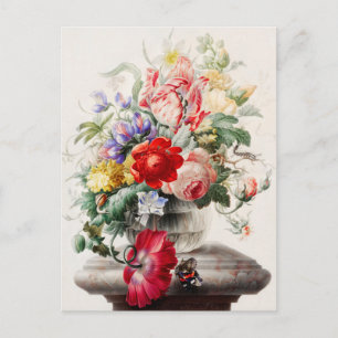 Carte Postale Fleur Vintage