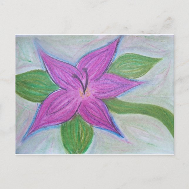 Carte Postale fleur violette aléatoire (Devant)