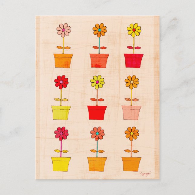 Carte Postale Fleurs (Devant)