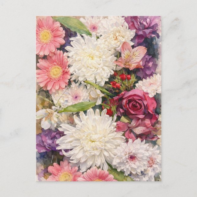 Carte Postale Fleurs (Devant)