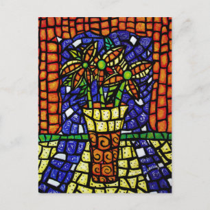 Carte Postale Fleurs Abstraites dans le vase