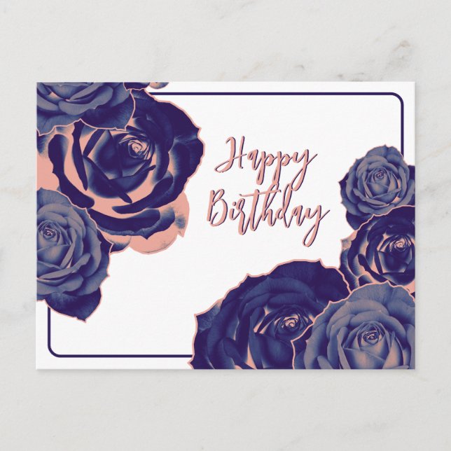 Carte Postale Fleurs Antique (Devant)