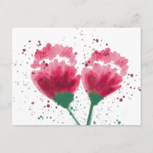 Carte Postale Fleurs aquarelles Bonne Anniversaire Toute occasio