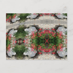 CARTE POSTALE FLEURS ART ABSTRAITES