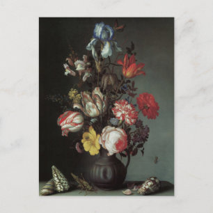 Carte Postale Fleurs baroques vintages par Balthasar van der Ast