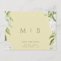 Fleurs Blanches Jaune Date Enregistrer Mariage Mod
