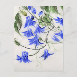 Carte Postale Fleurs bleues