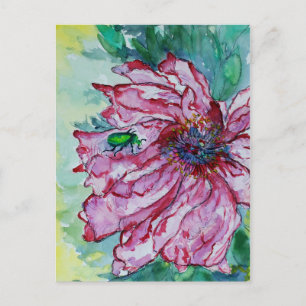 Carte Postale Fleurs Boguées