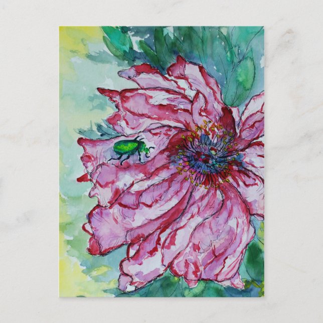 Carte Postale Fleurs Boguées (Devant)