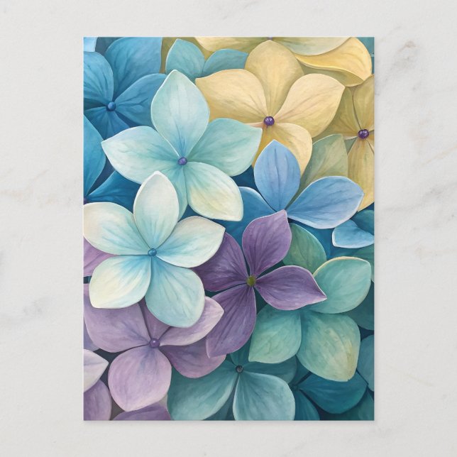 Carte Postale Fleurs colorées naturelles  (Devant)