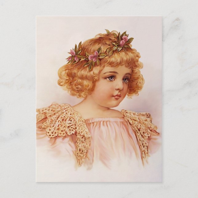 Carte Postale Fleurs dans ses cheveux (Devant)