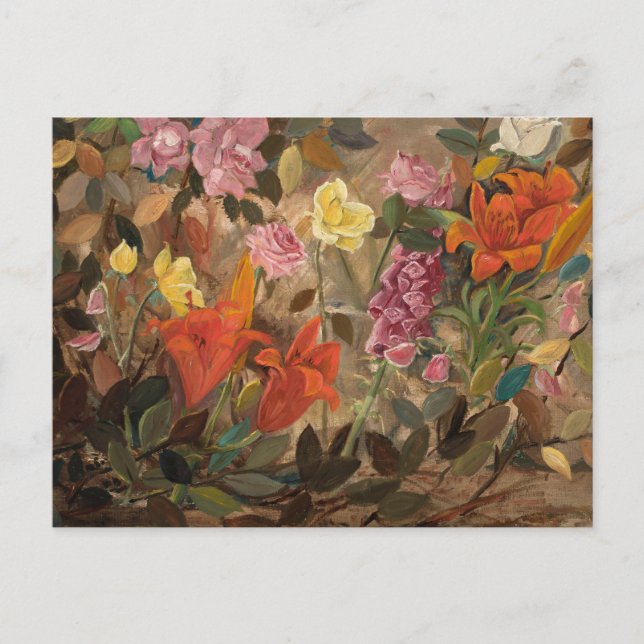 Carte Postale Fleurs dans un jardin | Tadeusz Makowski (Devant)