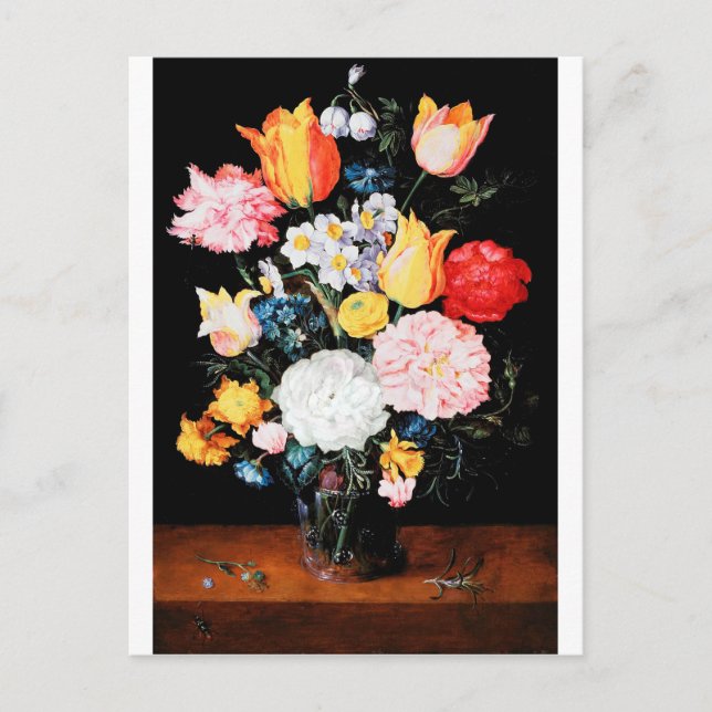 Carte Postale Fleurs dans un navire en verre, Jan Brueghel le pl (Devant)