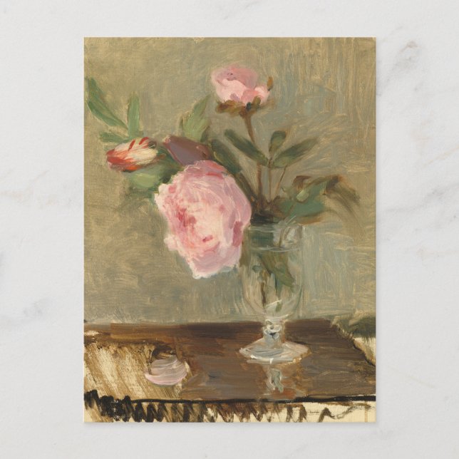 Carte Postale Fleurs dans un vase d'art romantique (Devant)