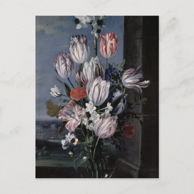 Carte Postale Fleurs dans un vase de cristal, 1652 (Devant)