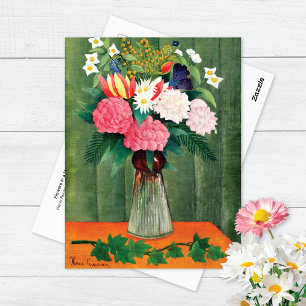 Carte Postale Fleurs dans un vase Henri Rousseau