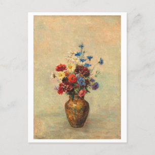 Carte Postale Fleurs dans une peinture Vase