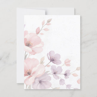 Carte Postale Fleurs d'aquarelle Pastel