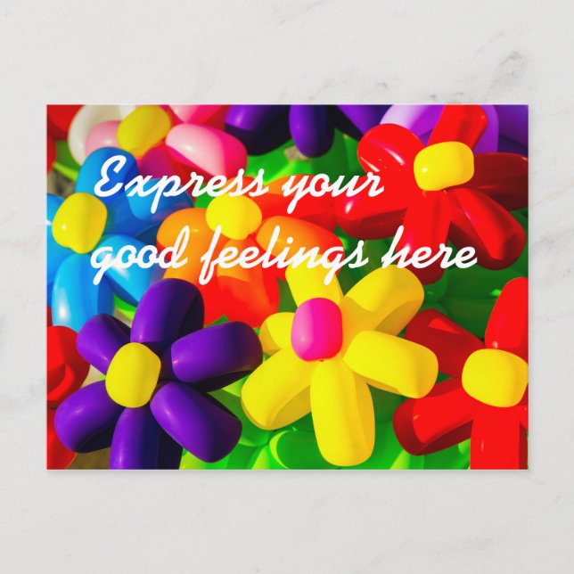 Carte Postale Fleurs de ballons de jouets (Devant)