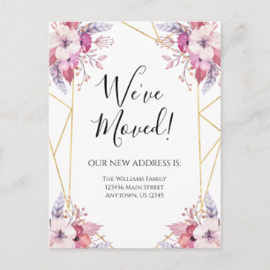 Carte Postale Fleurs de Boho en mouvement Floral