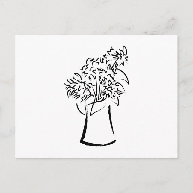 Carte Postale Fleurs de brosse dans Vase (Devant)