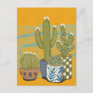 Carte Postale Fleurs de cactus vintage