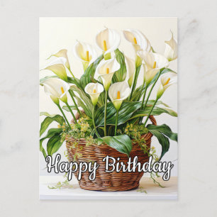 Carte Postale Fleurs de calla en fleurs