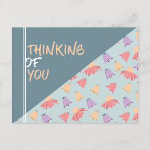 Carte Postale Fleurs de cloche "Elegant Thinking Of You" en vert