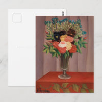 Fleurs de cottage vintage Henri Rousseau français